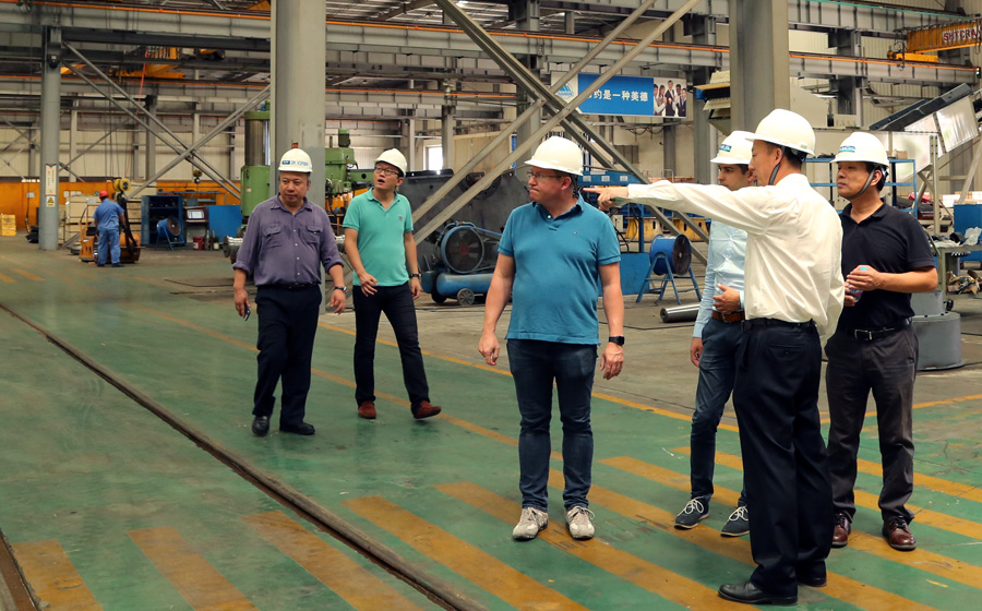 高能環(huán)境、青島合能、奧地利Thoni公司領(lǐng)導(dǎo)蒞臨山美股份考察指導(dǎo)