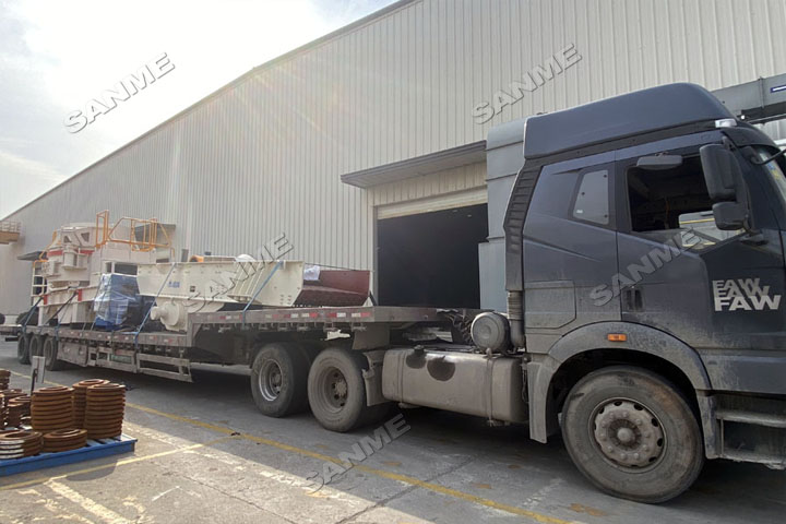 新年發(fā)貨忙｜上海山美股份高性能破碎篩分裝備發(fā)往安徽銅陵，服務(wù)于當(dāng)?shù)啬戤a(chǎn)300萬噸骨料生產(chǎn)線