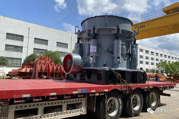 發(fā)貨｜上海山美股份4臺大型圓錐破碎機奔赴河南信陽時產1400噸尾礦制砂項目現(xiàn)場