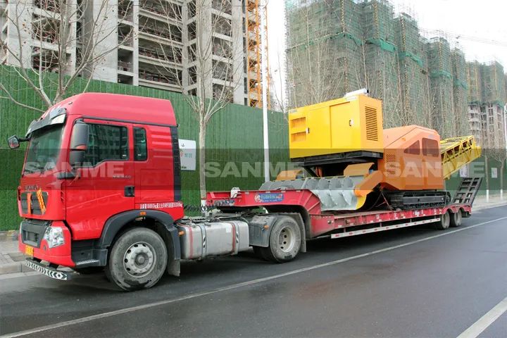 顛覆傳統(tǒng)裝車方式，山美履帶式取料機(jī)助您實(shí)現(xiàn)降本增效、節(jié)能減排！