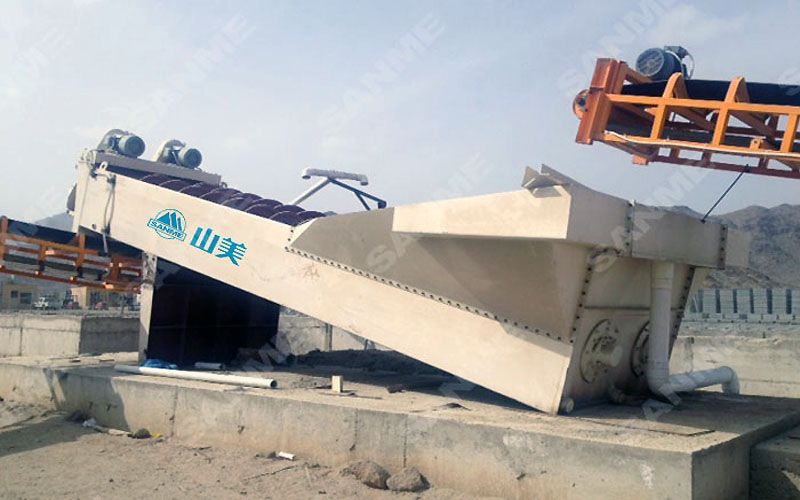 石料生產(chǎn)線(xiàn),螺旋洗砂機(jī)應(yīng)用