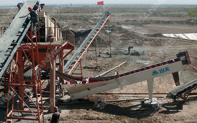 石料生產(chǎn)線(xiàn),螺旋洗砂機(jī)應(yīng)用